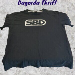 Men's Large Black SBD Tee Shirt 100% Cotton